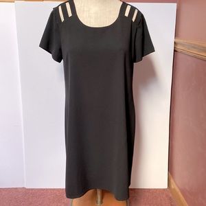 Black knit dress